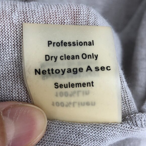 alice + olivia taupe sleeveless flowy draping high low cardigan 100% linen XS - Picture 10 of 14